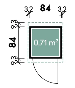 Wolff Finnhaus Premium Geräteschrank 20-A, ca. B90/H174/T103 cm