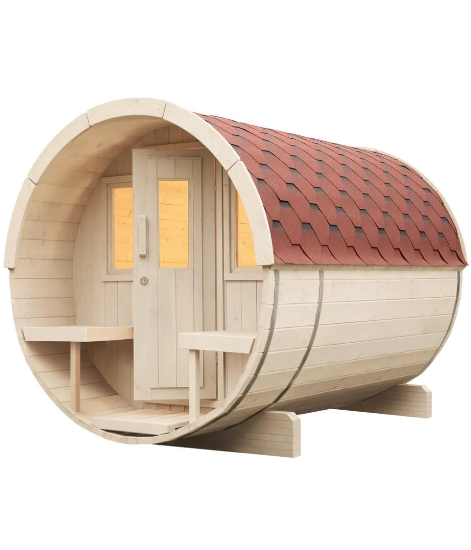 Wolff Finnhaus Saunafass Basic 280 Bausatz, ca. B205/H210/T280 cm