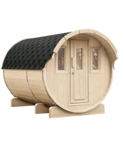 Wolff Finnhaus Saunafass Basic 330 montiert, ca. B205/H210/T330 cm