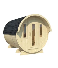 Wolff Finnhaus Saunafass 330 de luxe Bausatz, ca. B235/H242/T280 cm