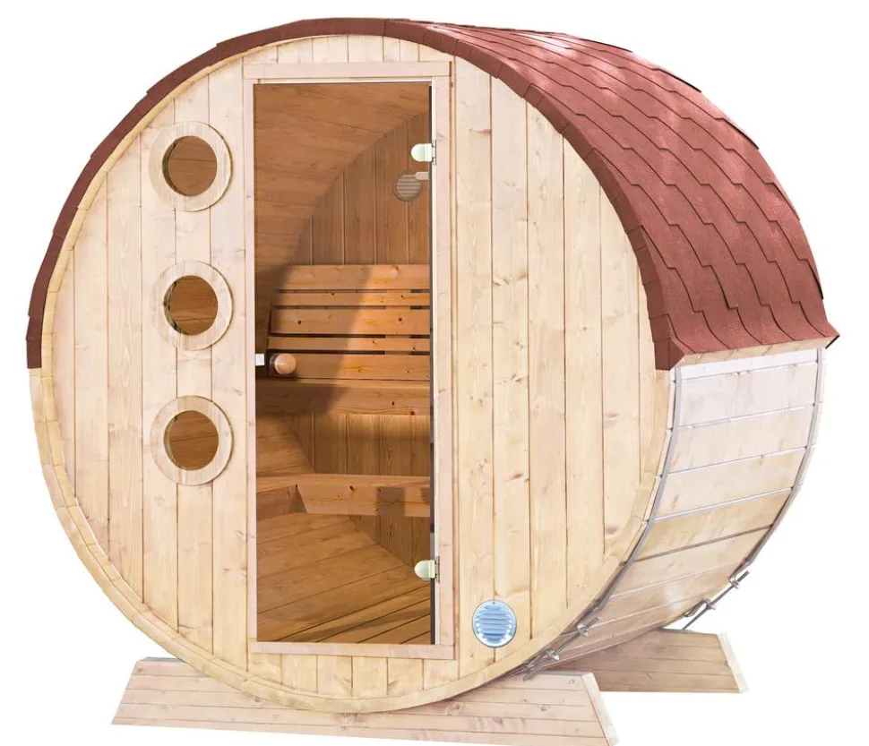 Wolff Finnhaus Saunafass Mini 160 Bausatz, ca. B205/H215/T160 cm