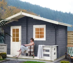 Wolff Finnhaus Saunahaus de luxe Sanna 70, ca. B460/H280/T322 cm