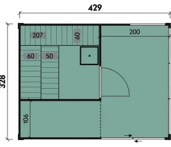 Wolff Finnhaus Sauna Paradiso 4x3, ca. B429/H261/T328 cm