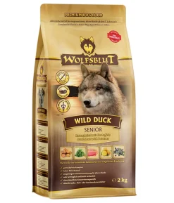 WOLFSBLUT Trockenfutter für Hunde Wild Duck, Senior, Ente & Kartoffel