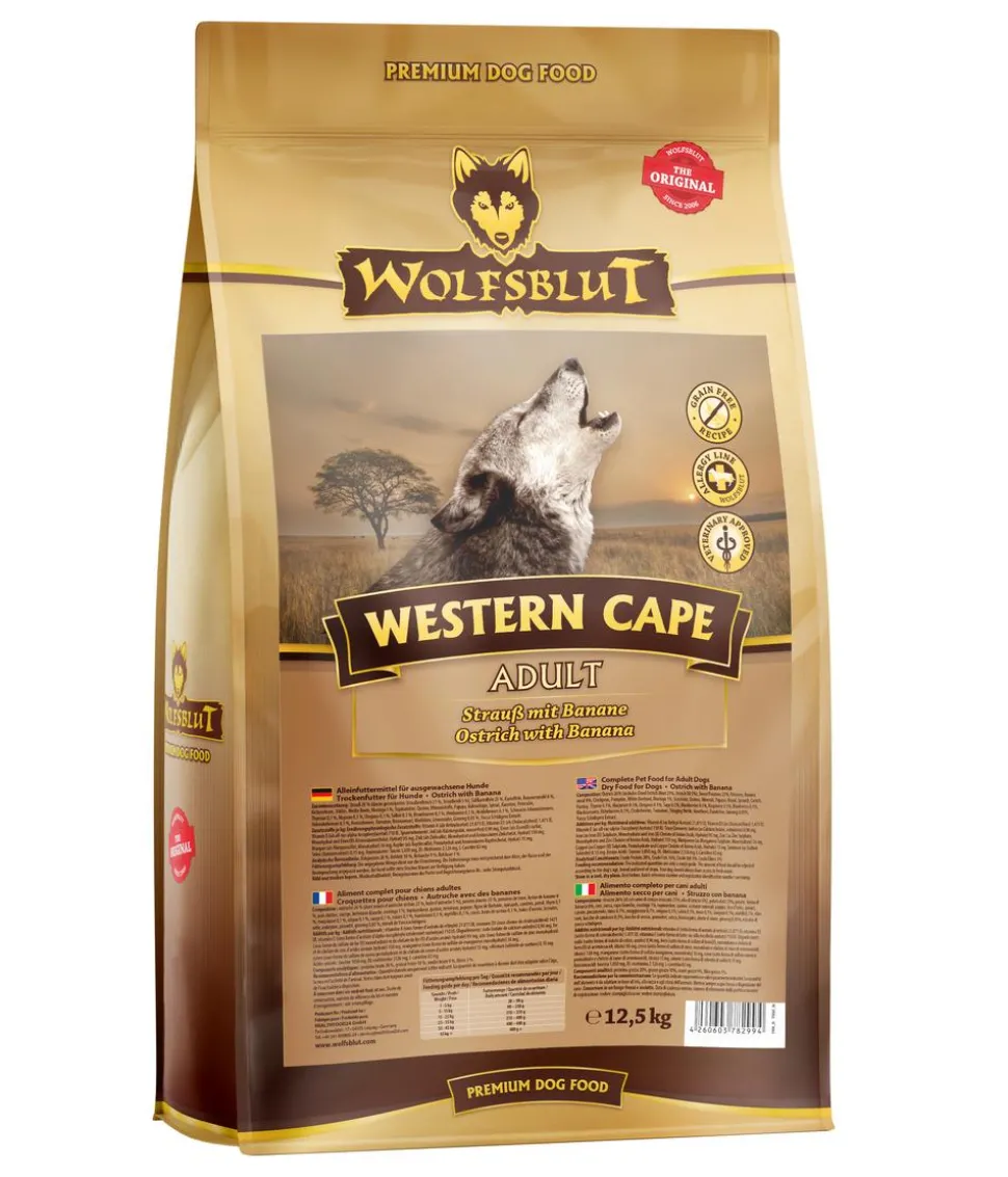 WOLFSBLUT Trockenfutter für Hunde Western Cape, Adult, Strauß & Banane