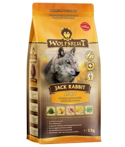 WOLFSBLUT Trockenfutter für Hunde Jack Rabbit, Adult, Kaninchen & Gemüse