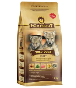 WOLFSBLUT Trockenfutter für Hunde Wild Duck, Puppy, Ente & Kartoffeln