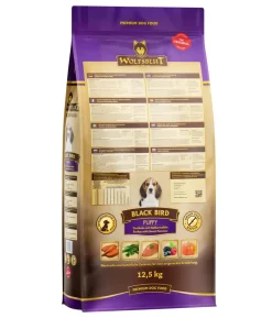 WOLFSBLUT Trockenfutter für Hunde Black Bird, Adult, Truthahn & Süßkartoffel