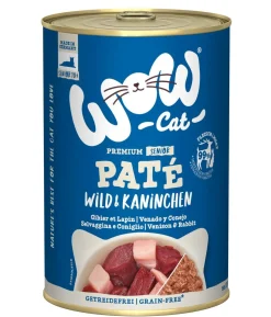 WOW® Cat Nassfutter für Katzen Premium Paté Senior, 6 x 400 g