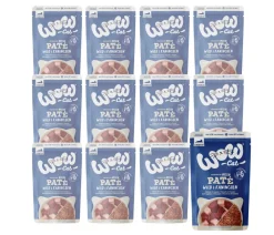 WOW® Cat Nassfutter für Katzen Premium Paté Senior, 12 x 125 g