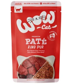 WOW® Cat Nassfutter für Katzen Premium Paté Adult, 12 x 125 g