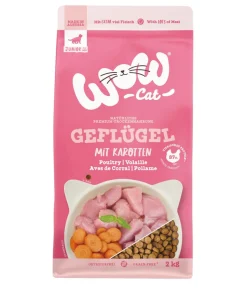 WOW® Cat Trockenfutter für Katzen, Junior, Geflügel & Karotten