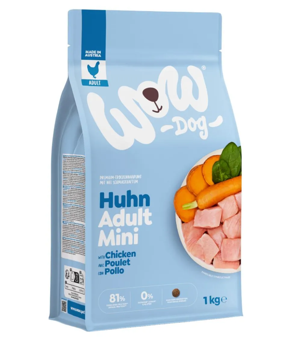 WOW® Trockenfutter für Hunde Mini Adult, Huhn