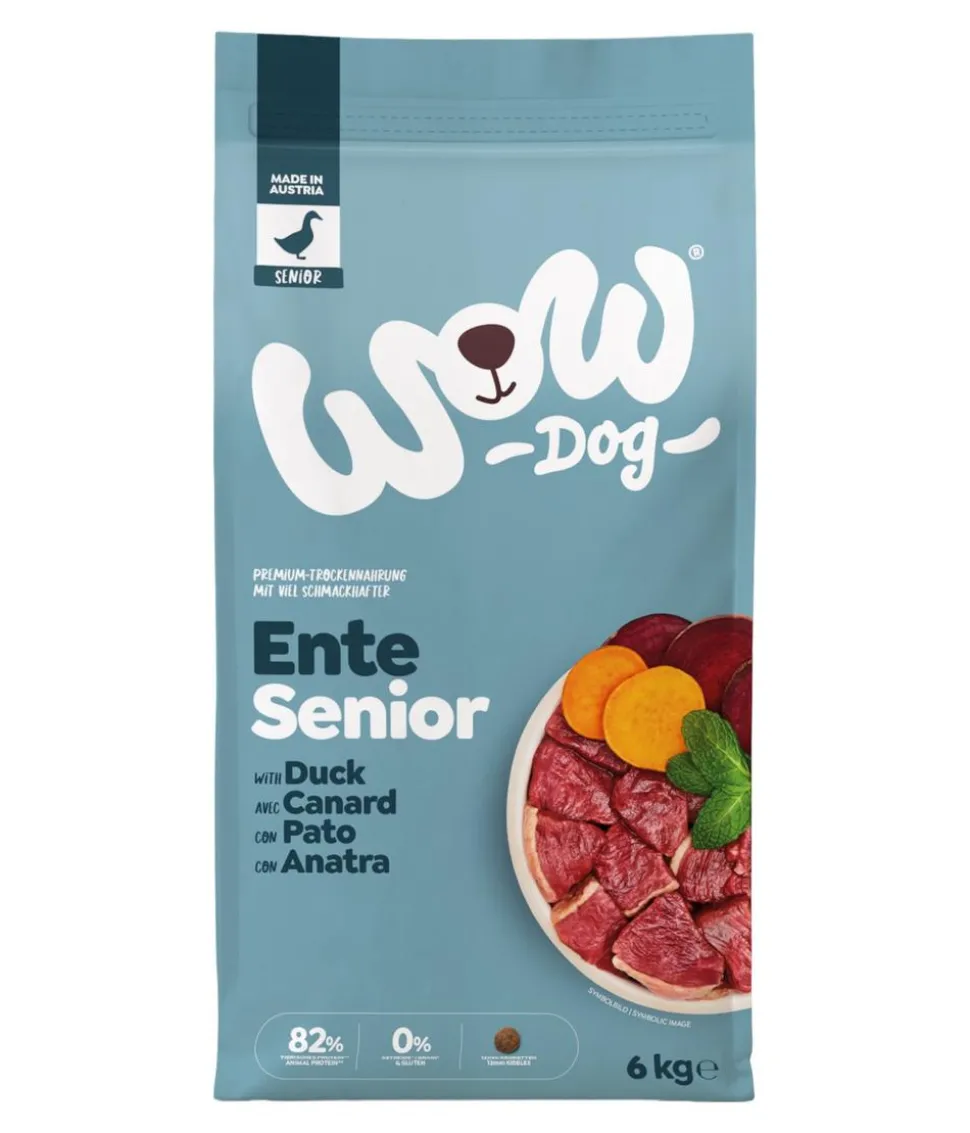 WOW® Trockenfutter für Hunde Mini Senior, Ente